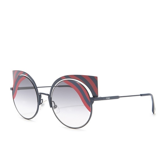 FENDI 53mm Cat Eye Red Sunglasses NWT - Picture 4 of 6